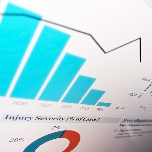 close up of a data dashboard